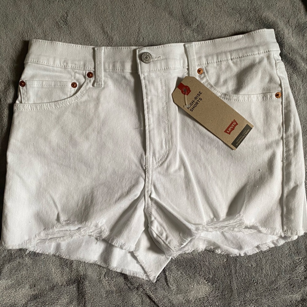 Levis high rise shorts